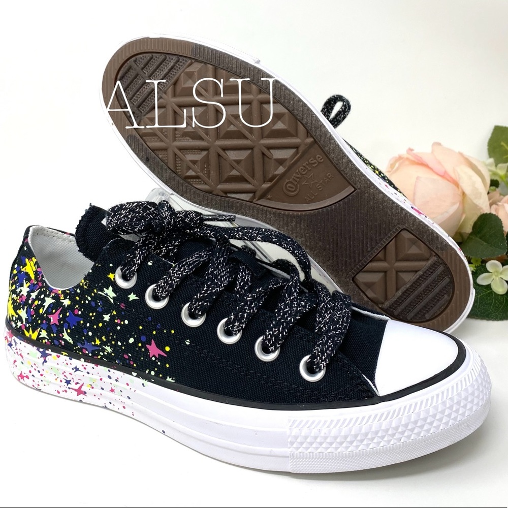 Converse Chuck TaylorAS Low Canvas Black Multi k/W - Picture 2 of 8